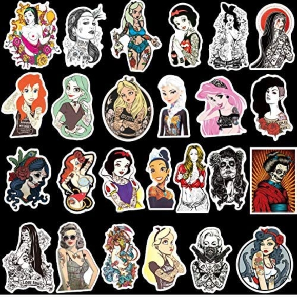 10 punk princess stickers - Picture 4 of 5